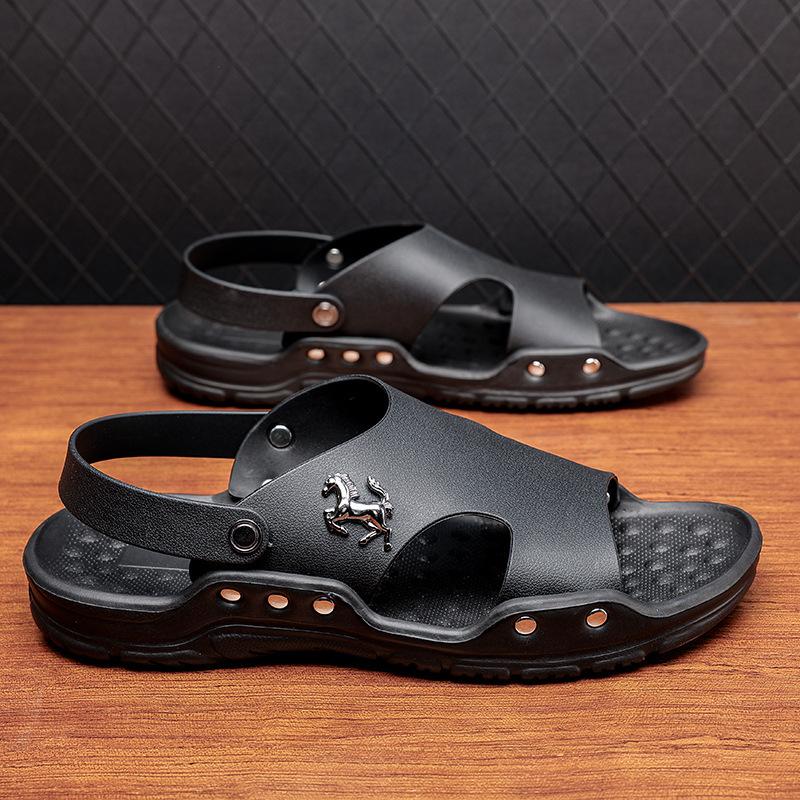 Black Beach Non-Slip Slippers