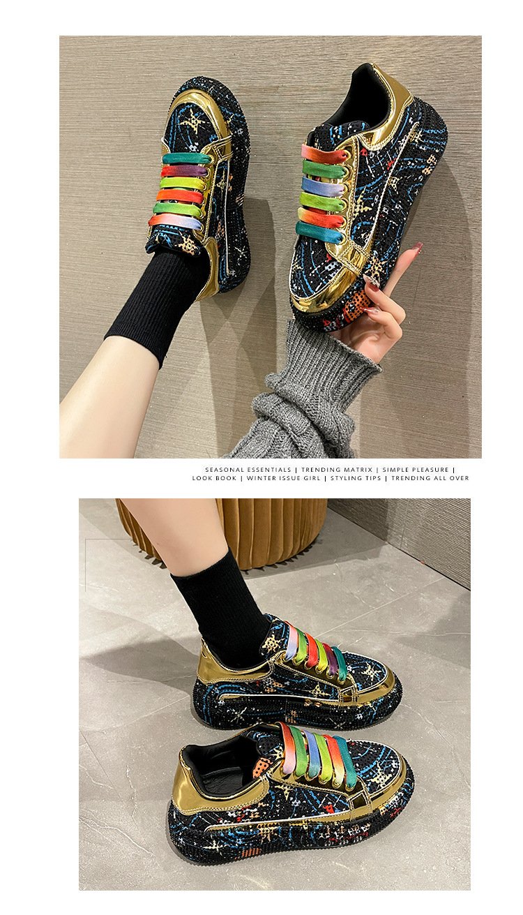 Colorful Full Of Diamonds Shoes