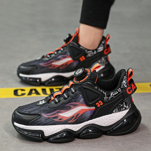 Rotating Button Breathable Sneakers