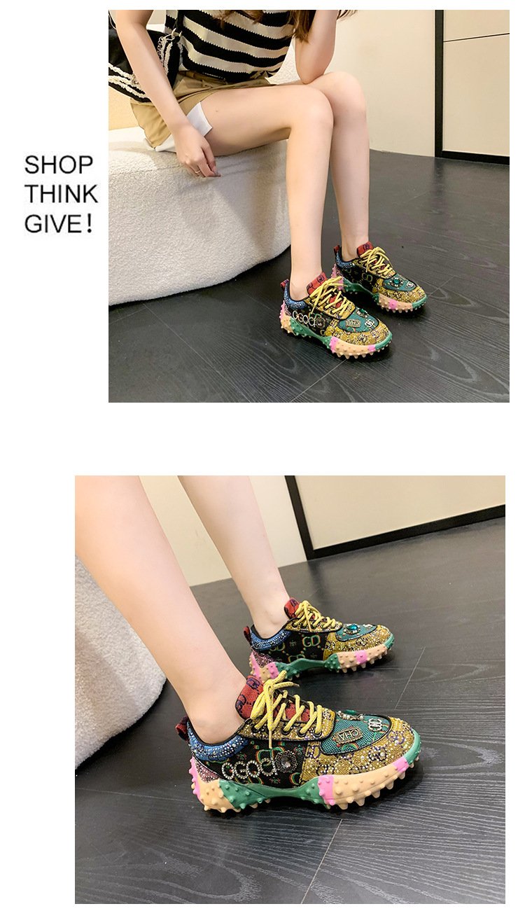 European Rhinestone Durian Shoes