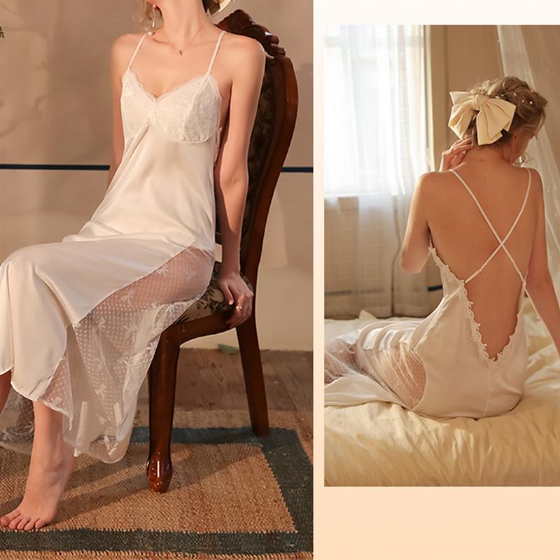 Sexy Satin Two Pieces Sleepwear Robe