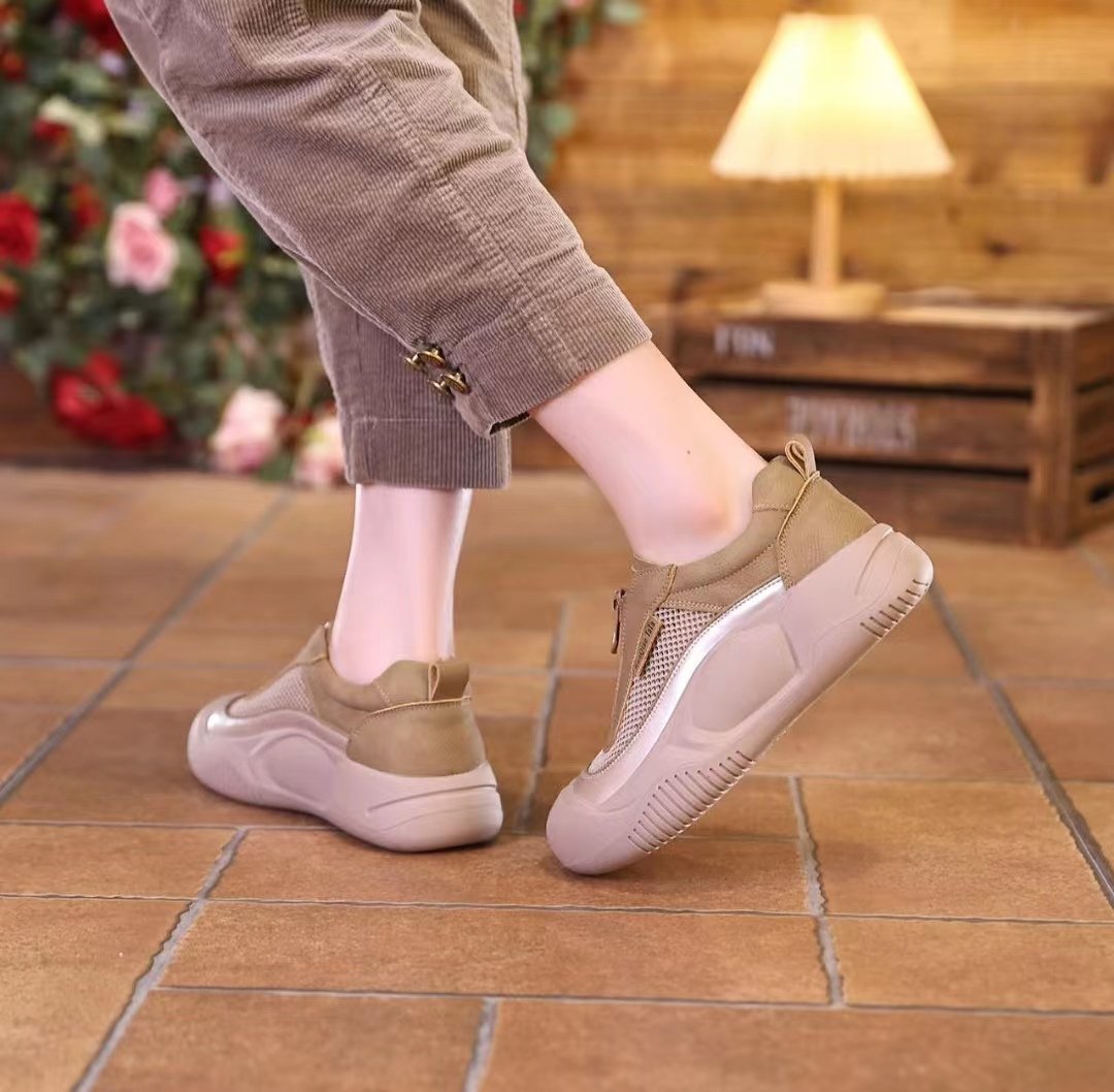 Soft Walking Zipper Shoes