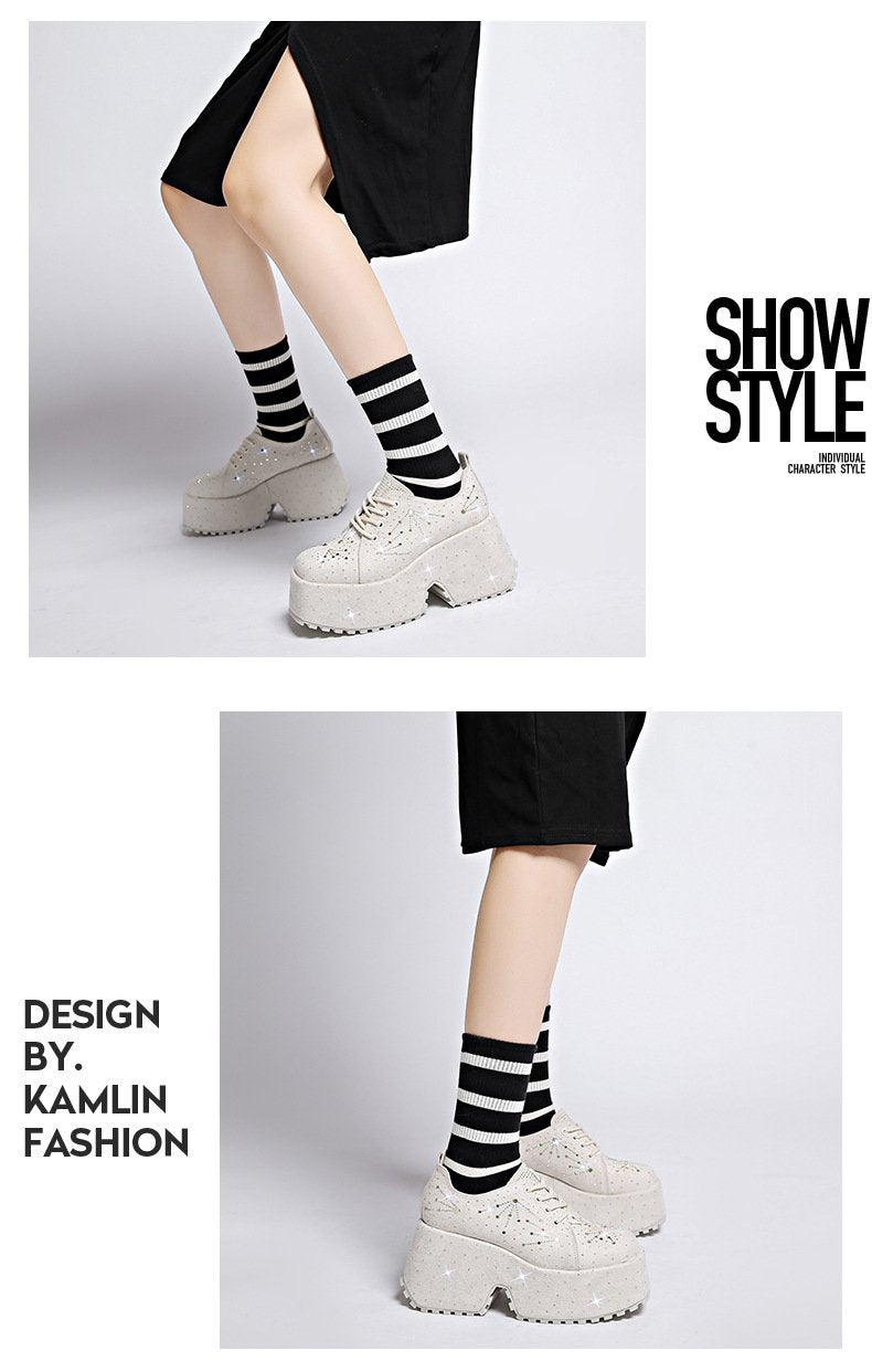Rhinestone Casual Muffin Shoes