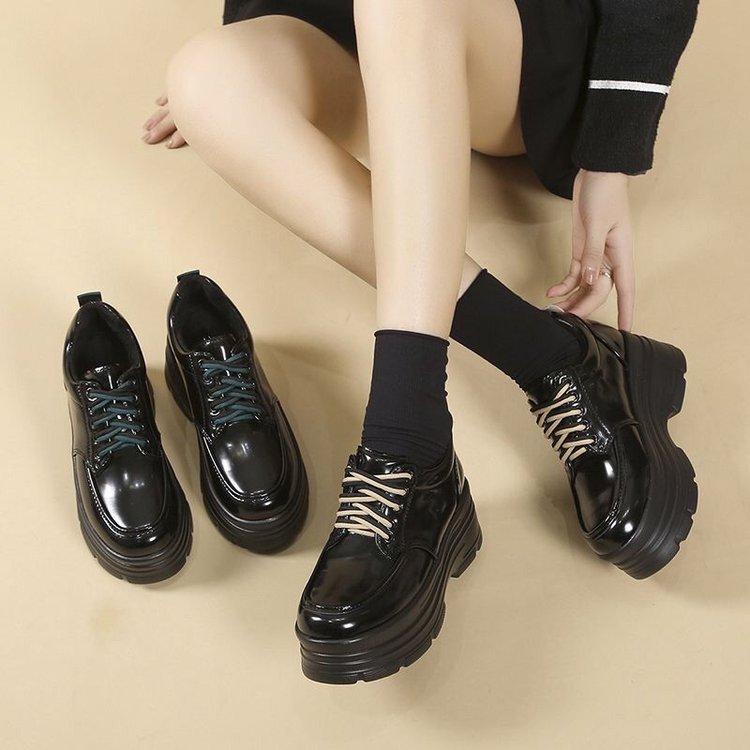 Black Lace-Up Leather Shoes