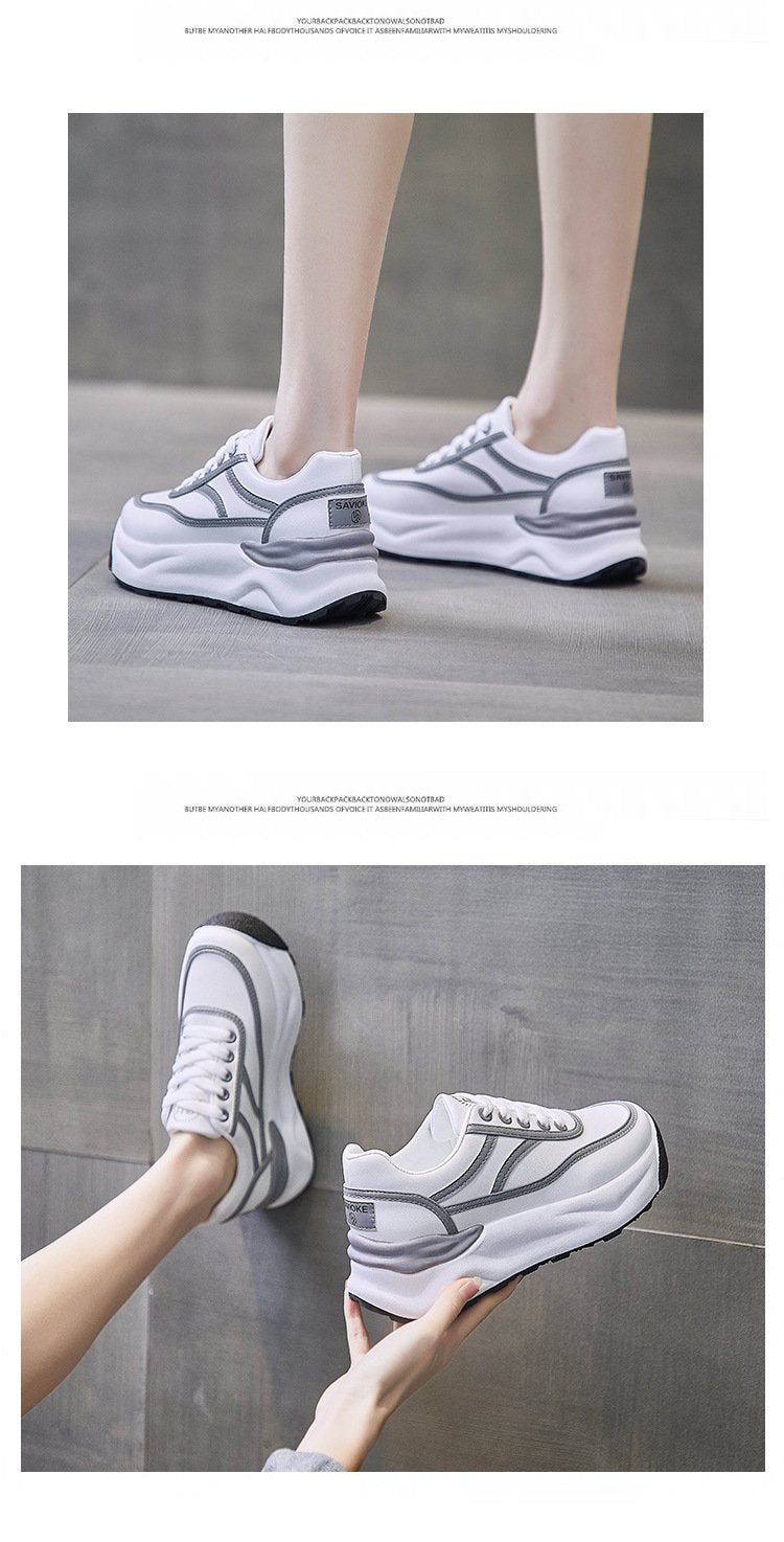 Versatile Leather Platform Shoes