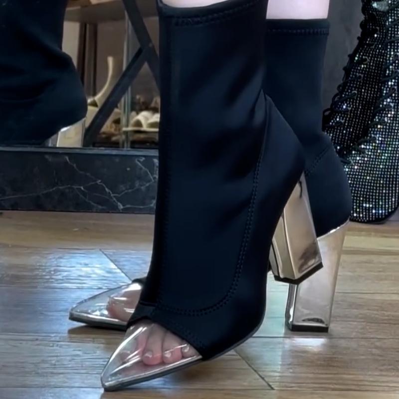 Black High-Heel Boots