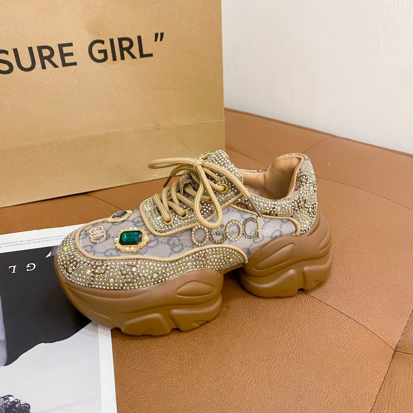Rhinestone Breathable Sport Shoes