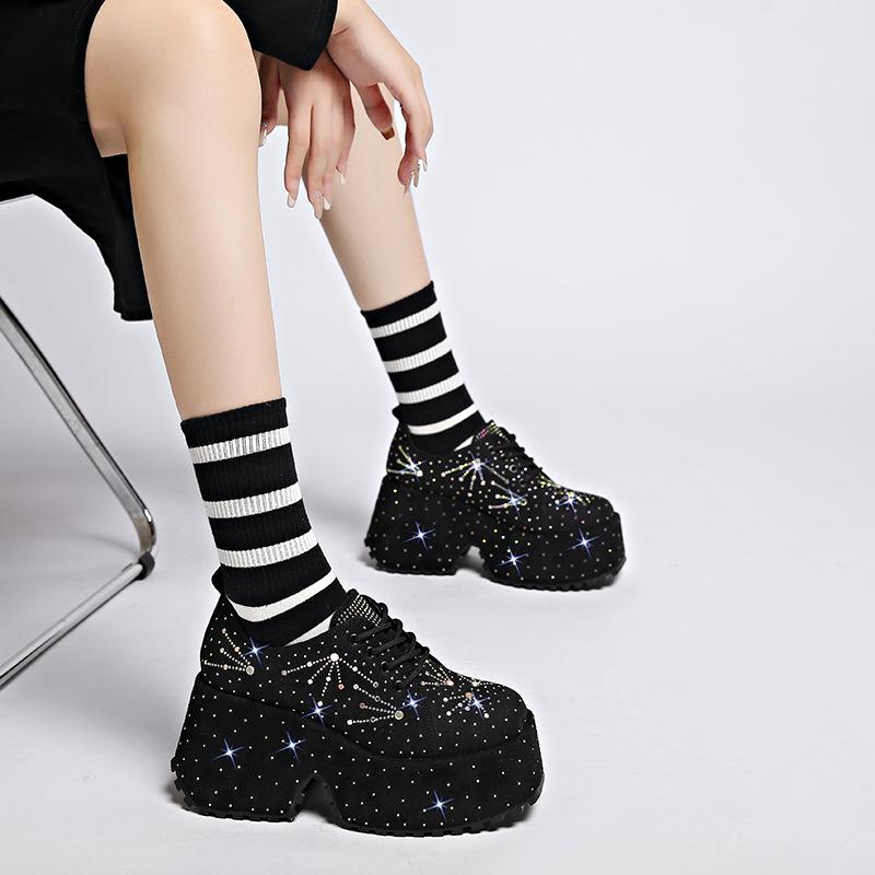 Rhinestone Casual Muffin Shoes