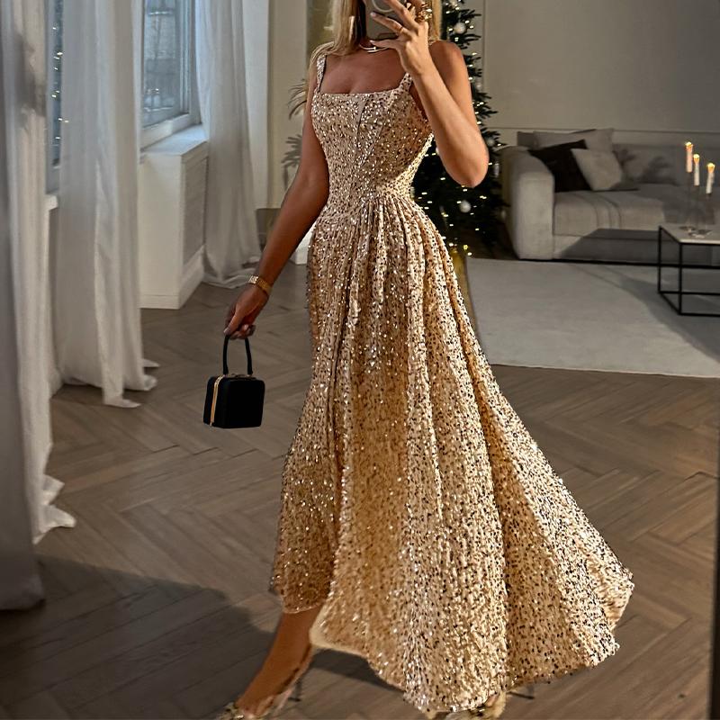 Gold Glitter Dress