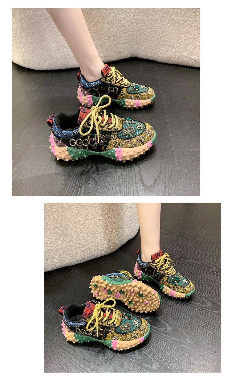 European Rhinestone Durian Shoes