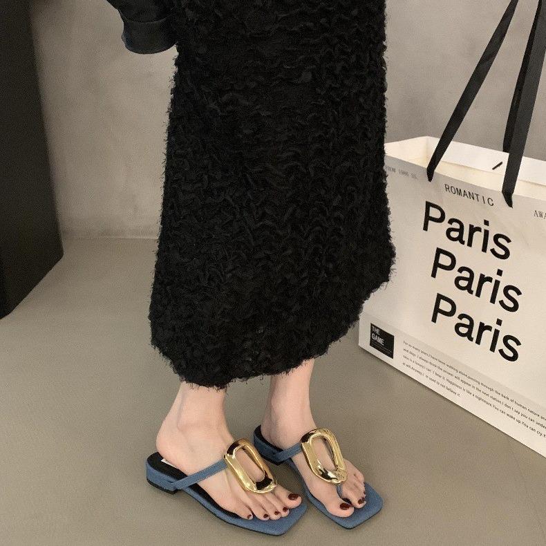 Buckle Clip-Toe Slippers