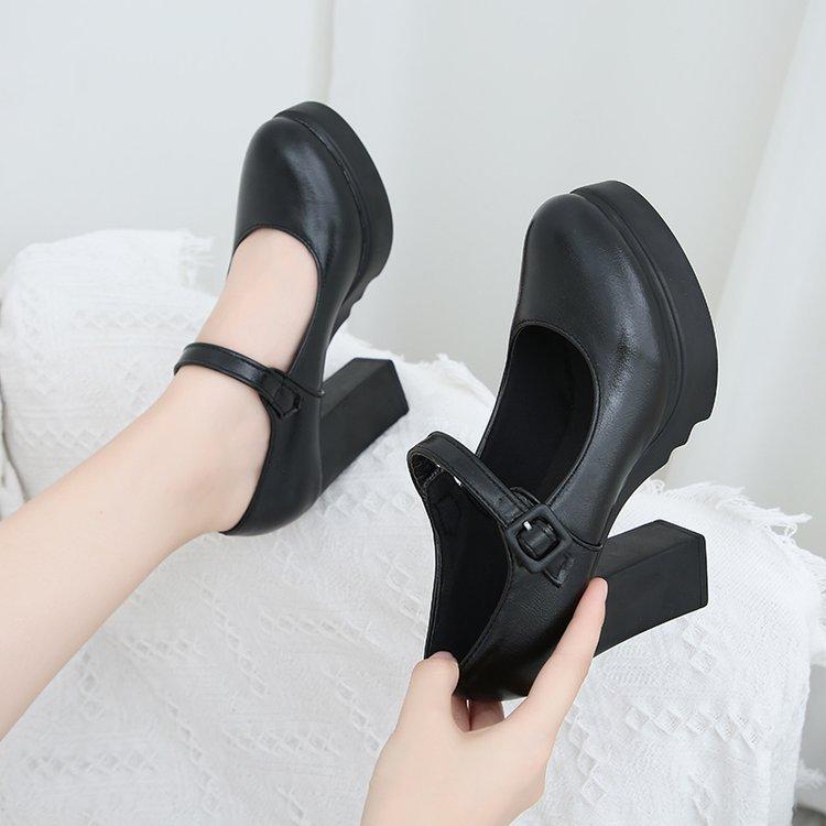 Buckle Strap High-Heels Shoes