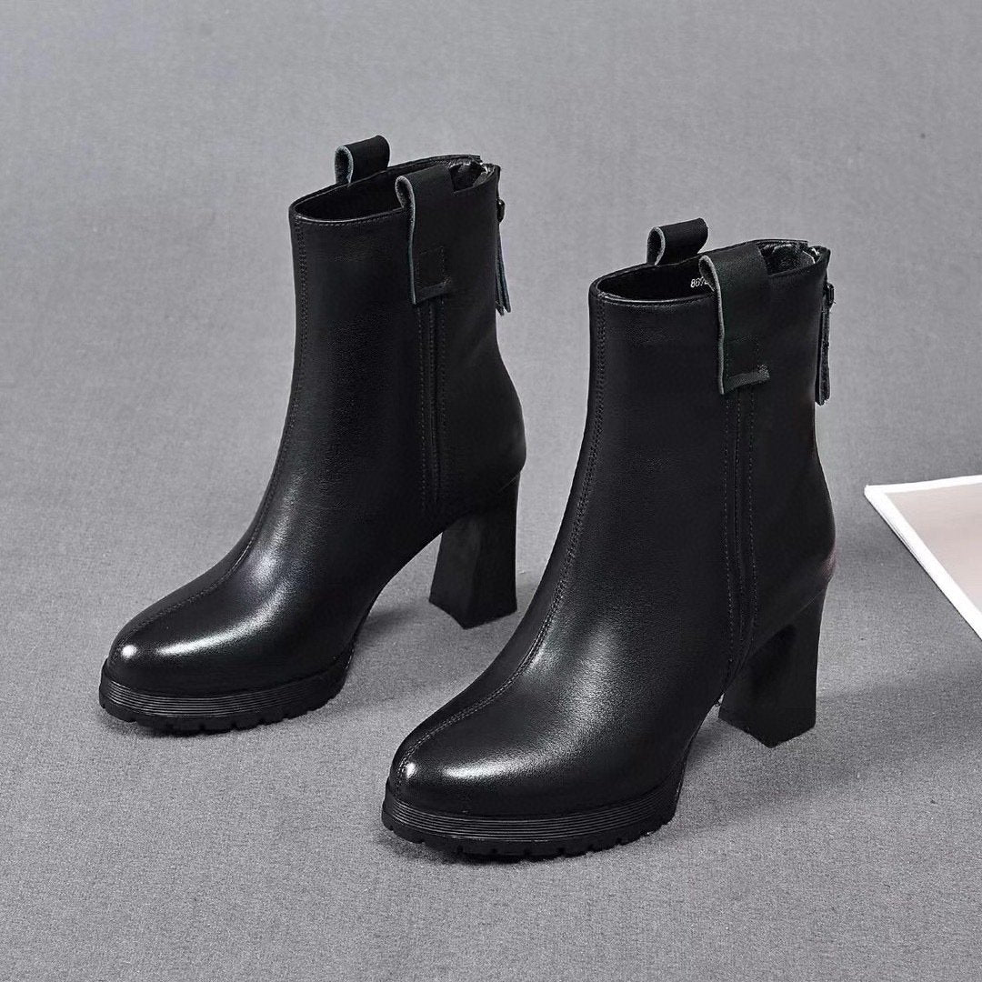 Waterproof Retro Chunky Boots