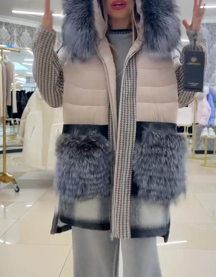 Mixed Color Warm Jacket