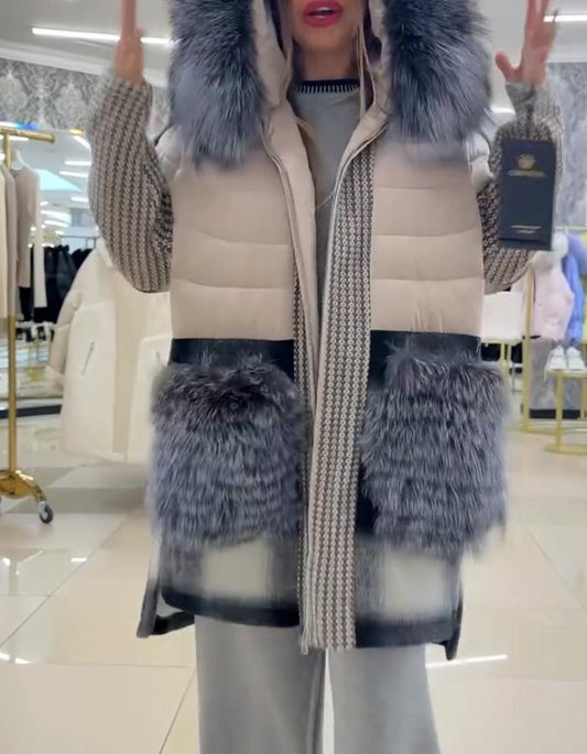 Mixed Color Warm Jacket