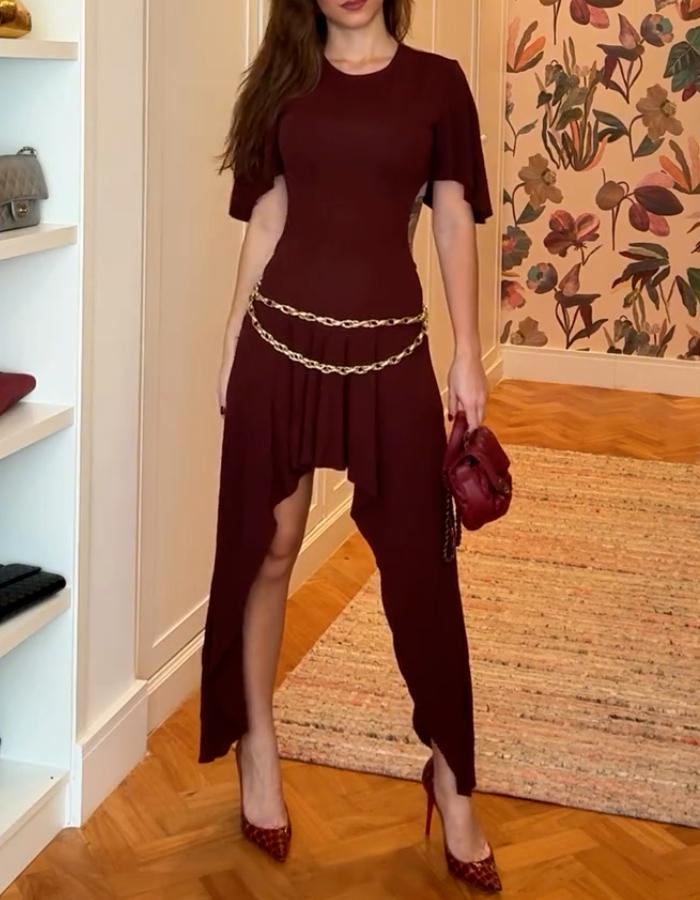 Burgundy Chic Dress