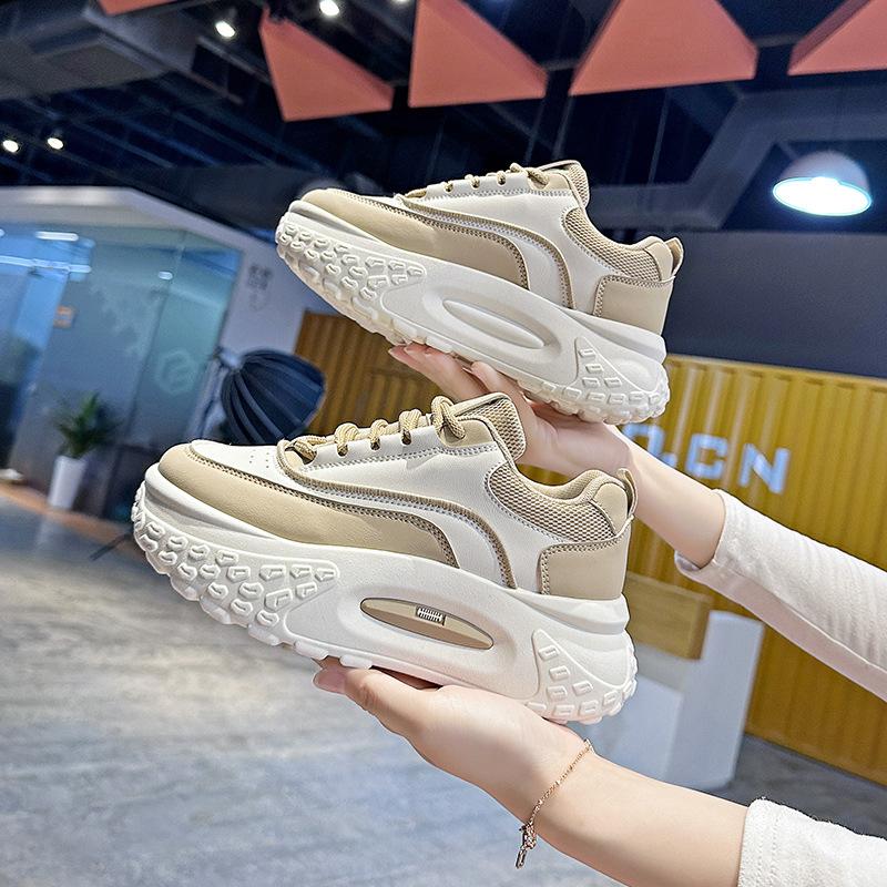 Comfy Leather Casual Air Mesh Sneakers