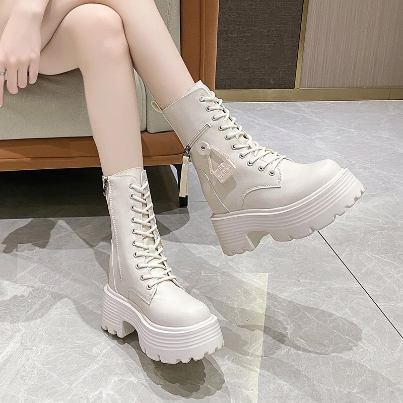 Comfortable Leather Platform Boots