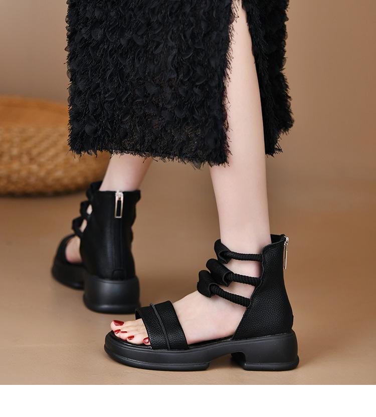 Genuine Leather Waterproof Vintage Sandals