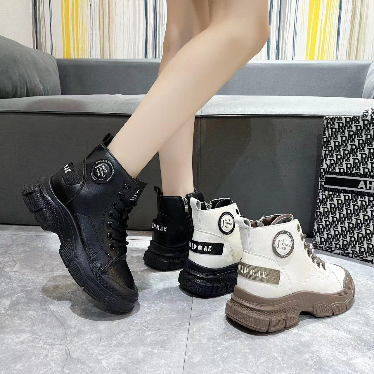 Flat Zipper Casual Short Boots