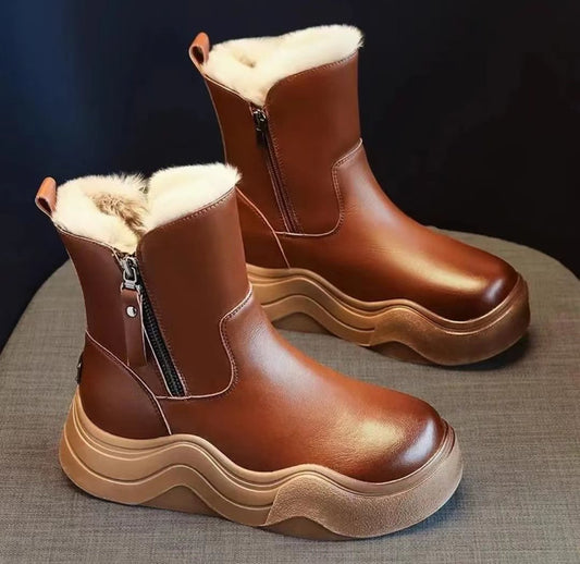 Warm Flats Walking Snow Boots