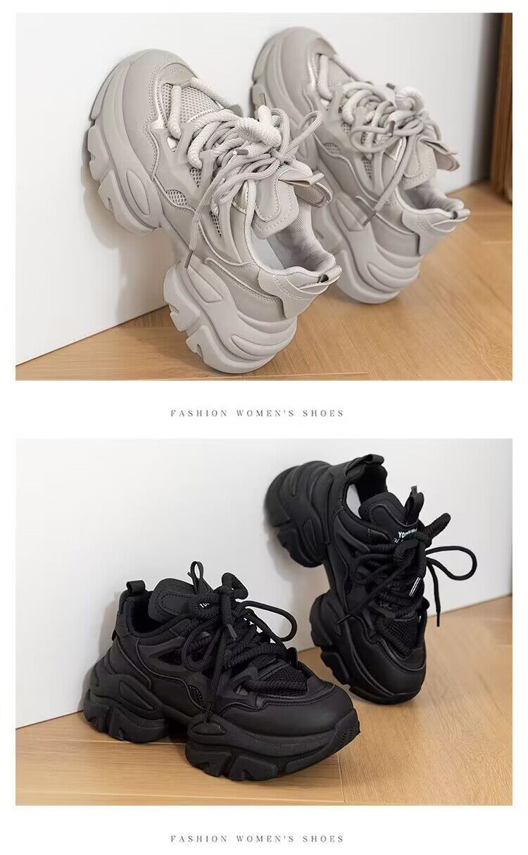 Lace Up Breathable Chunky Sneakers