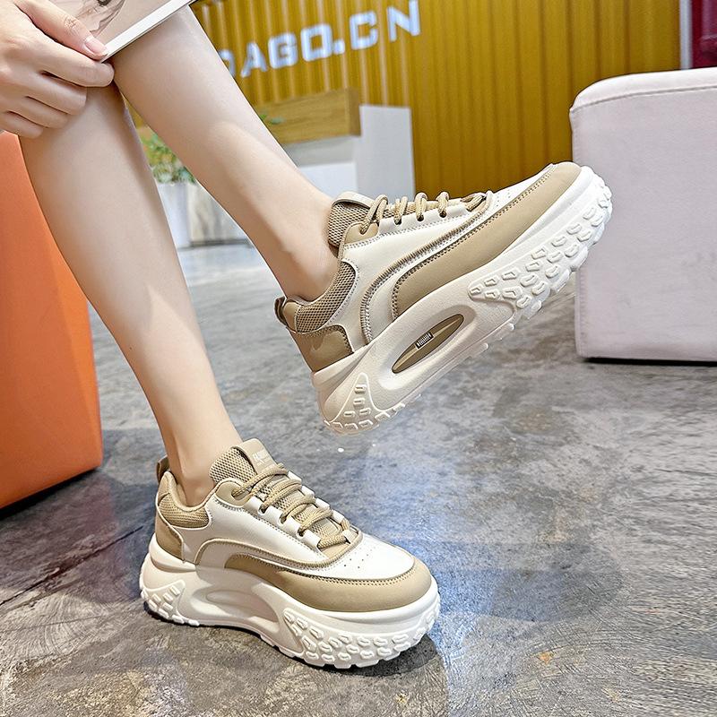 Comfy Leather Casual Air Mesh Sneakers