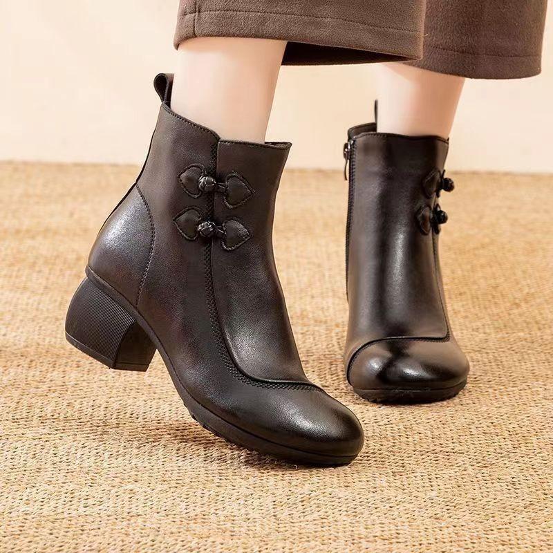 Bow Mid-Heel Boots