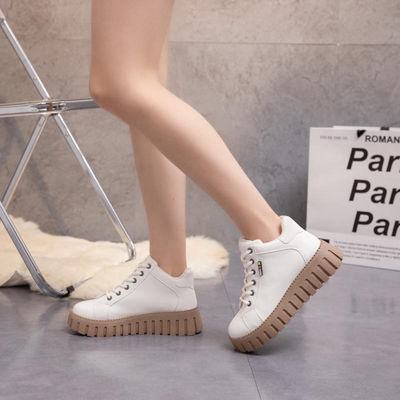 Platform Leather Casual Lace Up Shoes