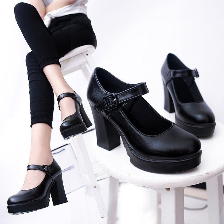Buckle Strap High-Heels Shoes