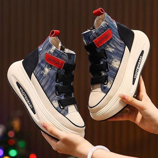 Denim Canvas Velcro Versatile Shoes