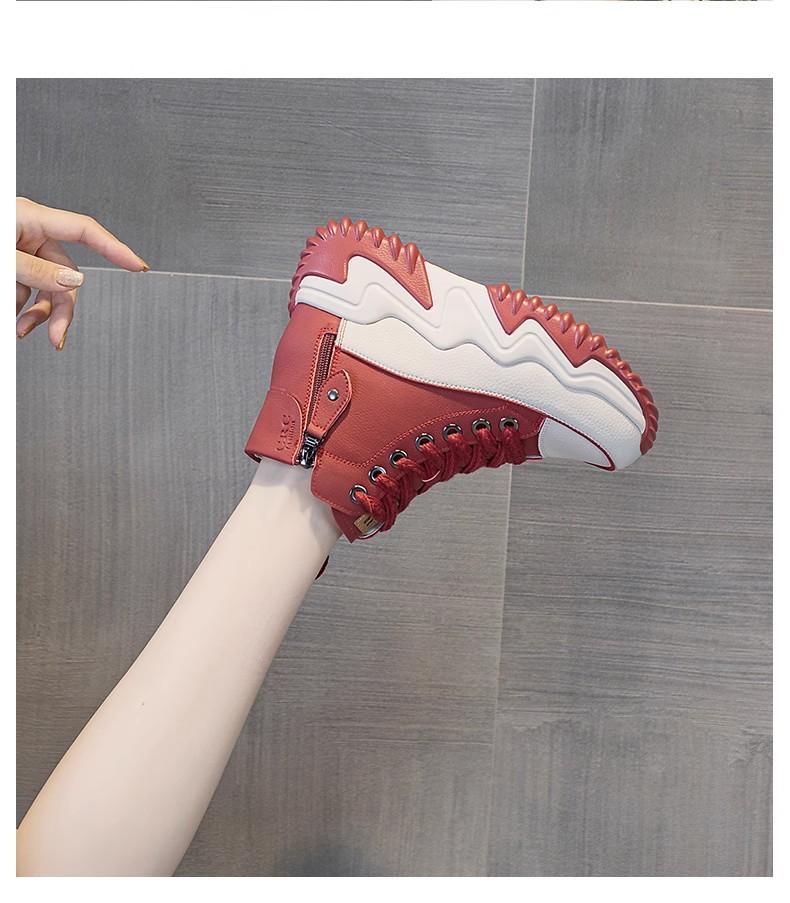 Outdoor Non-slip Leather Chunky Sneakers