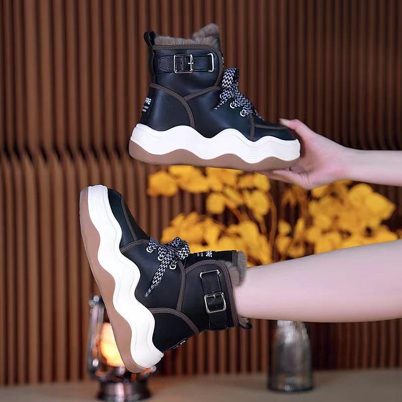 Velvet Heightening Thick-Sole Snow Boots