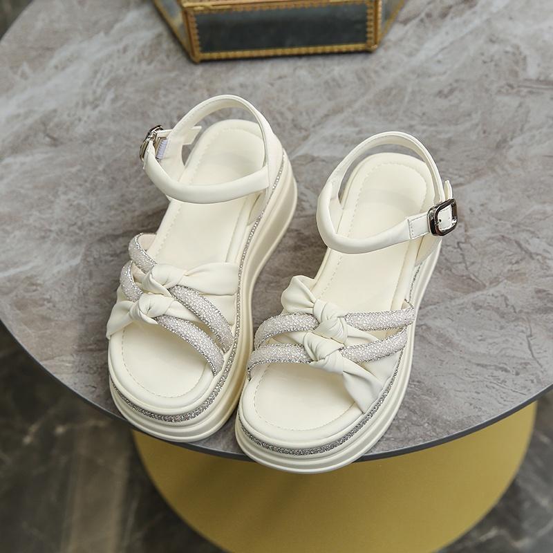 Sequins Buckle Waterproof Sandals