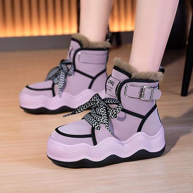 Velvet Heightening Thick-Sole Snow Boots