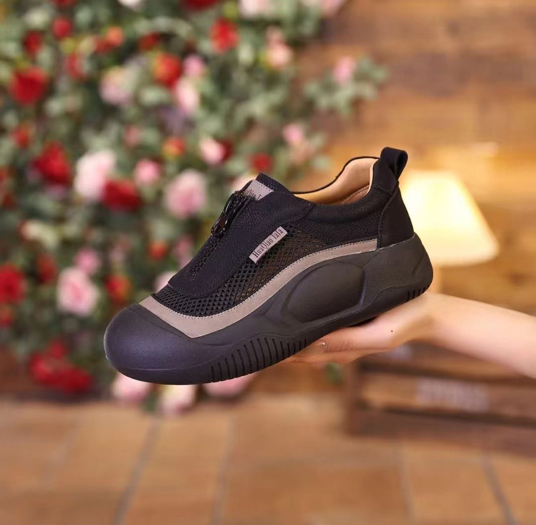 Soft Walking Zipper Shoes