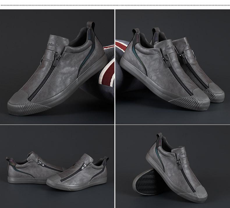 Double Zipper Casual Versatile Shoes