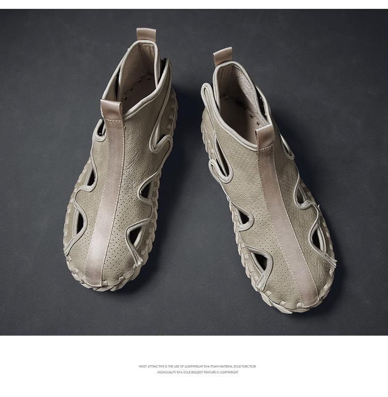 Handmade Leather Casual Velcro Shoes