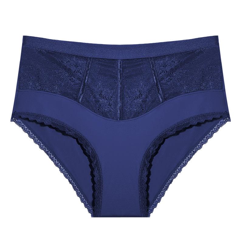 High Waist Bikini Ice Silk Lace Gynecological Panties