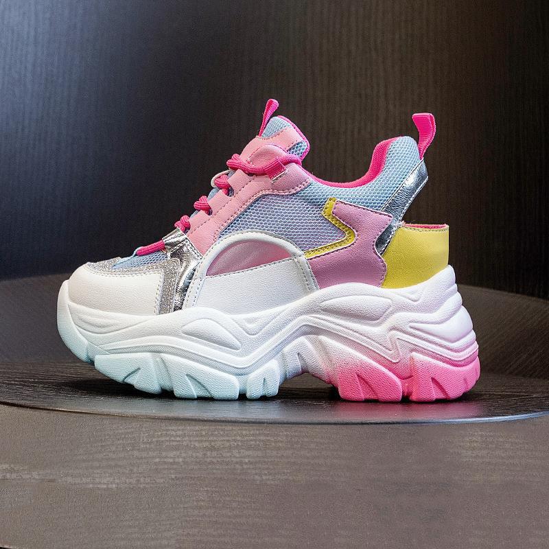 Platform Breathable Thick-Sole Sneakers