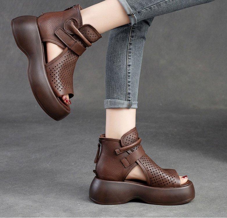Vintage Casual High Quality Leather Sandals