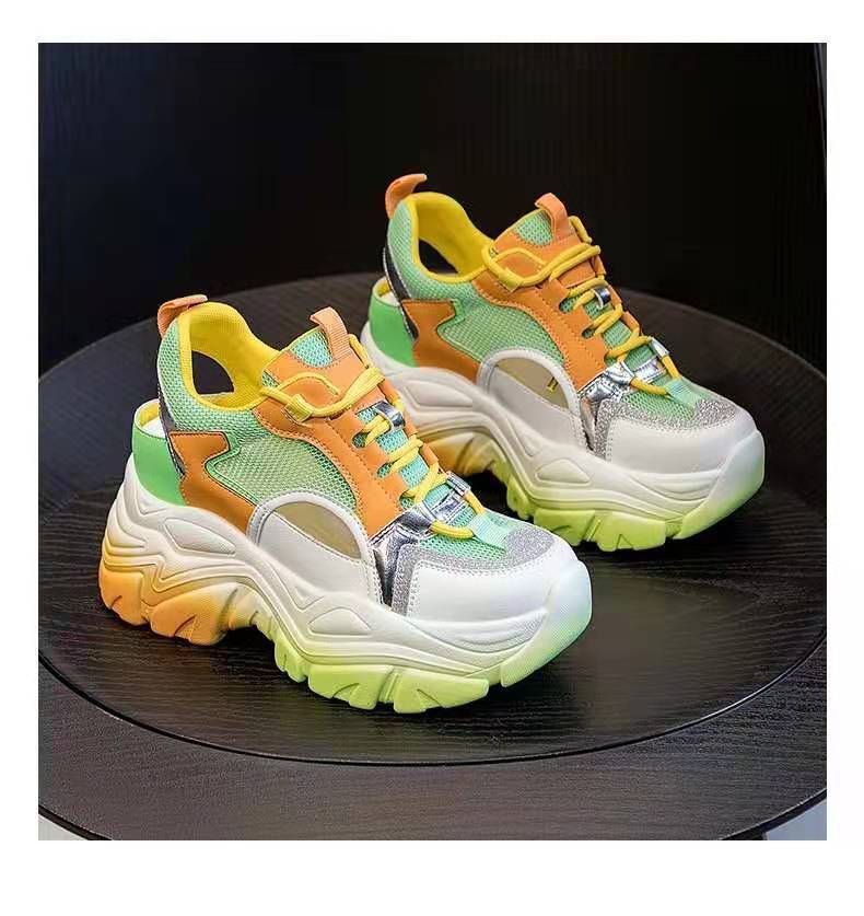 Platform Breathable Thick-Sole Sneakers