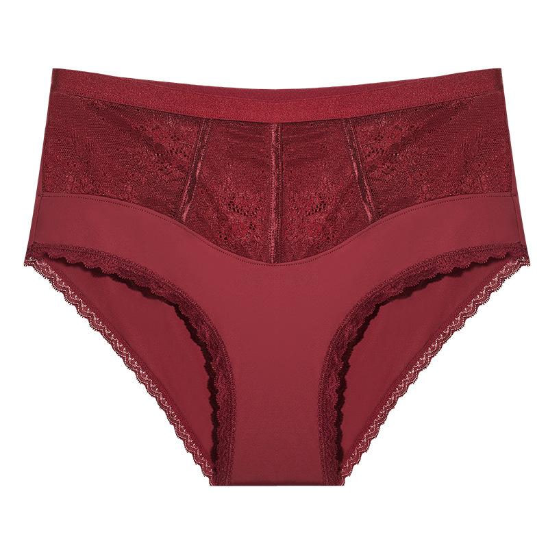 High Waist Bikini Ice Silk Lace Gynecological Panties