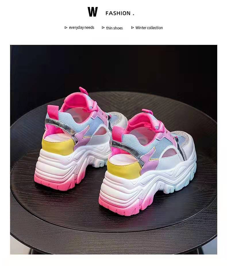 Platform Breathable Thick-Sole Sneakers