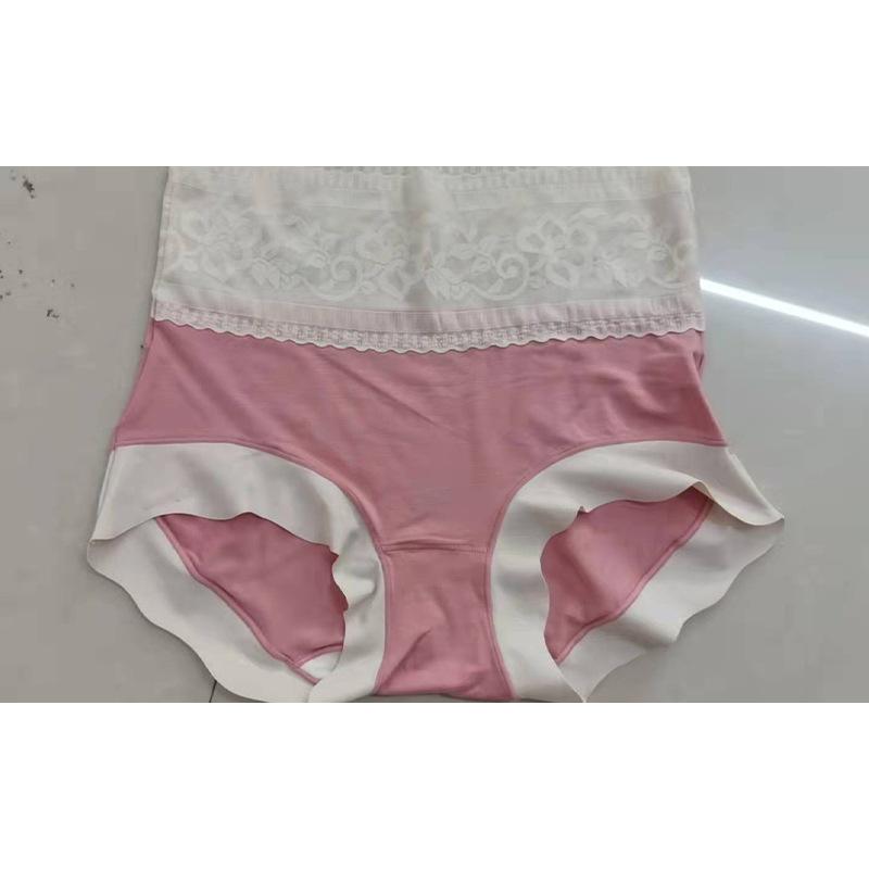 High-Waisted Lace Cotton Gynecological Panties
