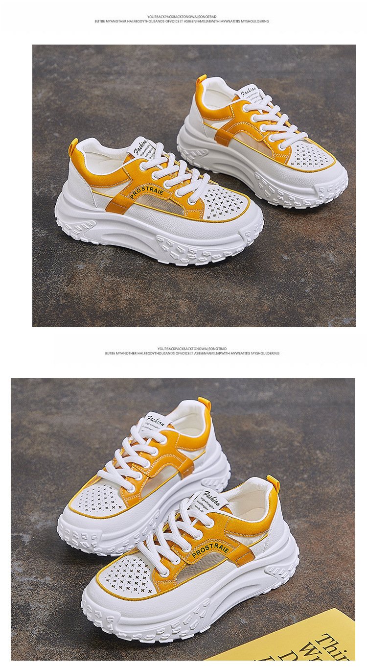 Comfy Breathable Leather Chunky Shoes