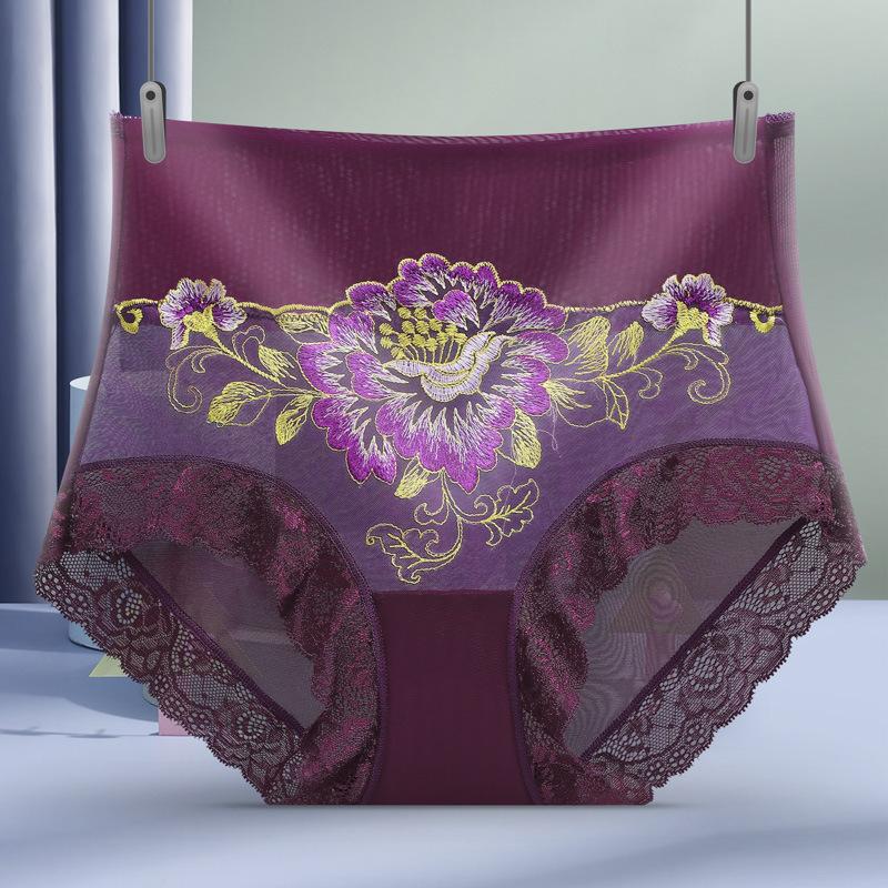 Hip Lift Embroidery Hollow Gynecological Panties
