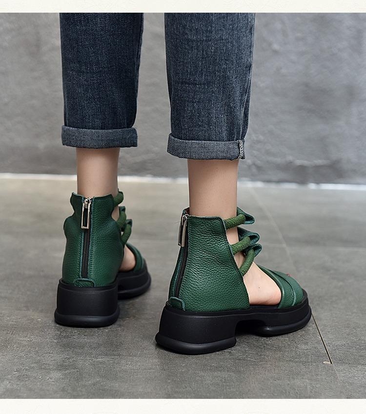 Genuine Leather Waterproof Vintage Sandals