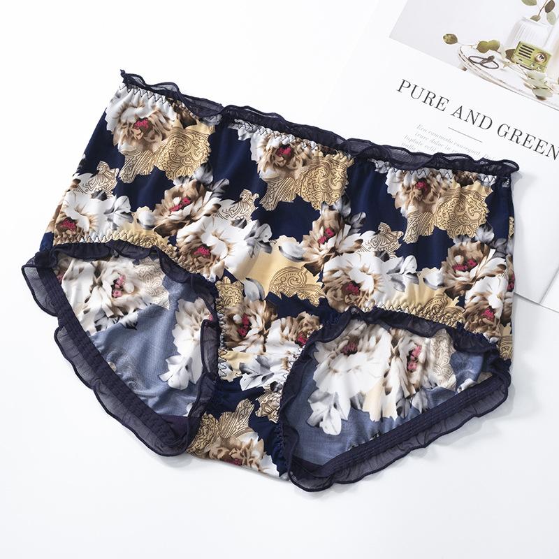 Leopard Milk Silk Lace Gynecological Panties