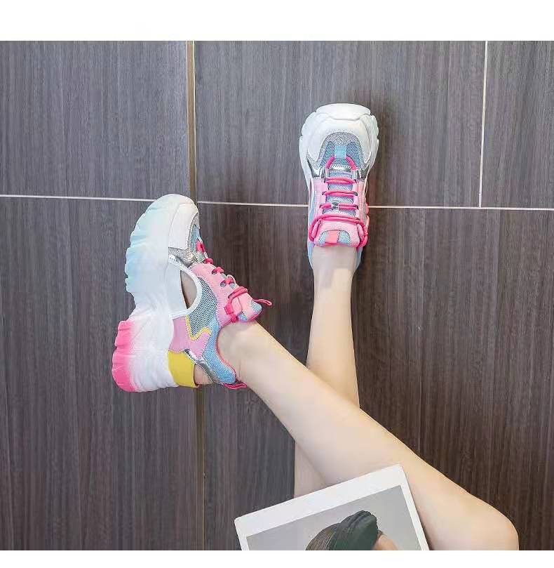 Platform Breathable Thick-Sole Sneakers